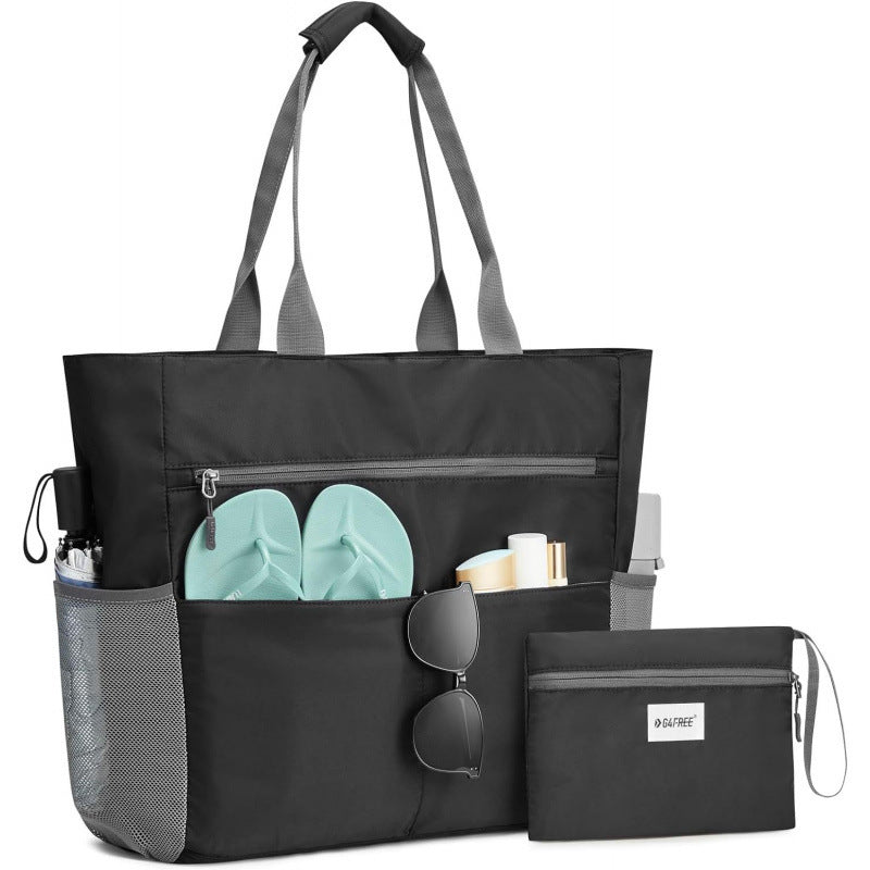 Large Beach Tote Bag Waterproof Sandproof And Foldable