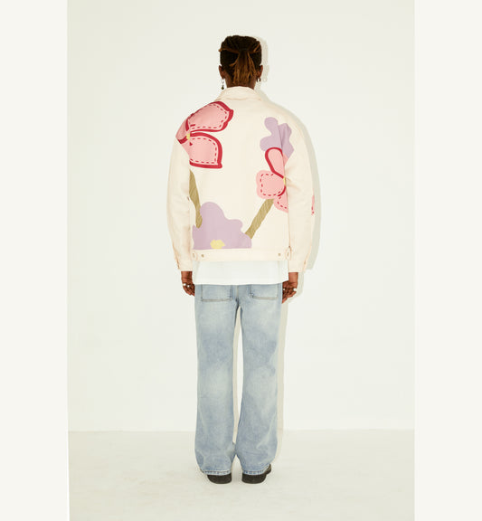 Original Spring Flowers Trend Loose Printed Jacket Coat