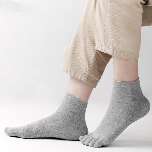 Pure Cotton Men's Thin Deodorant Short Toe Socks