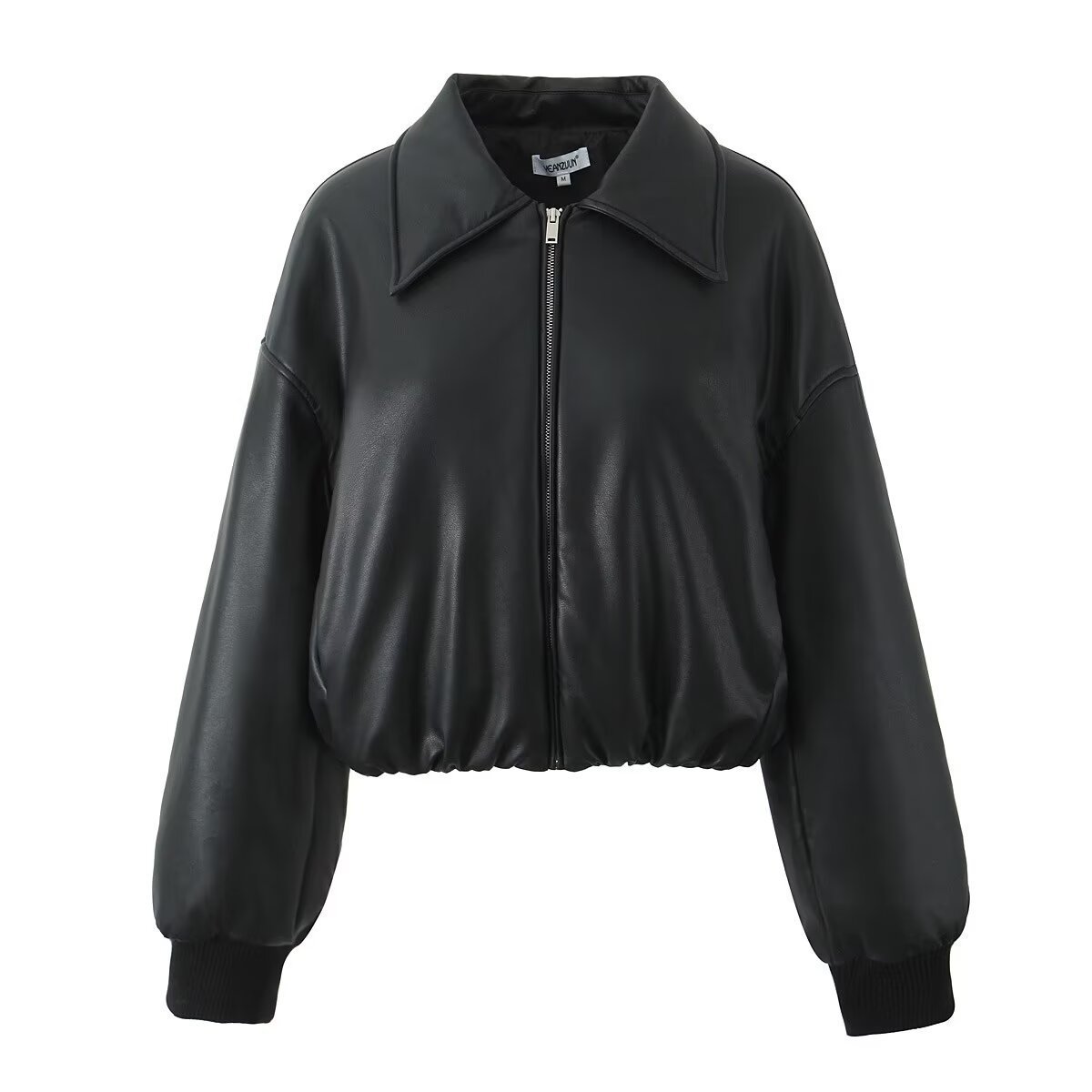 PU Leather Bread Motorcycle Jacket