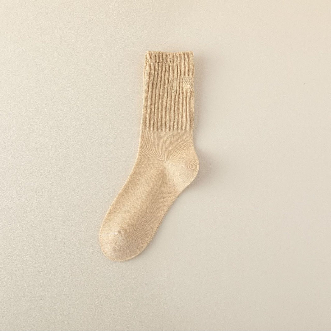 Autumn And Winter Cotton Socks Korean Style Girl Mid-calf Length