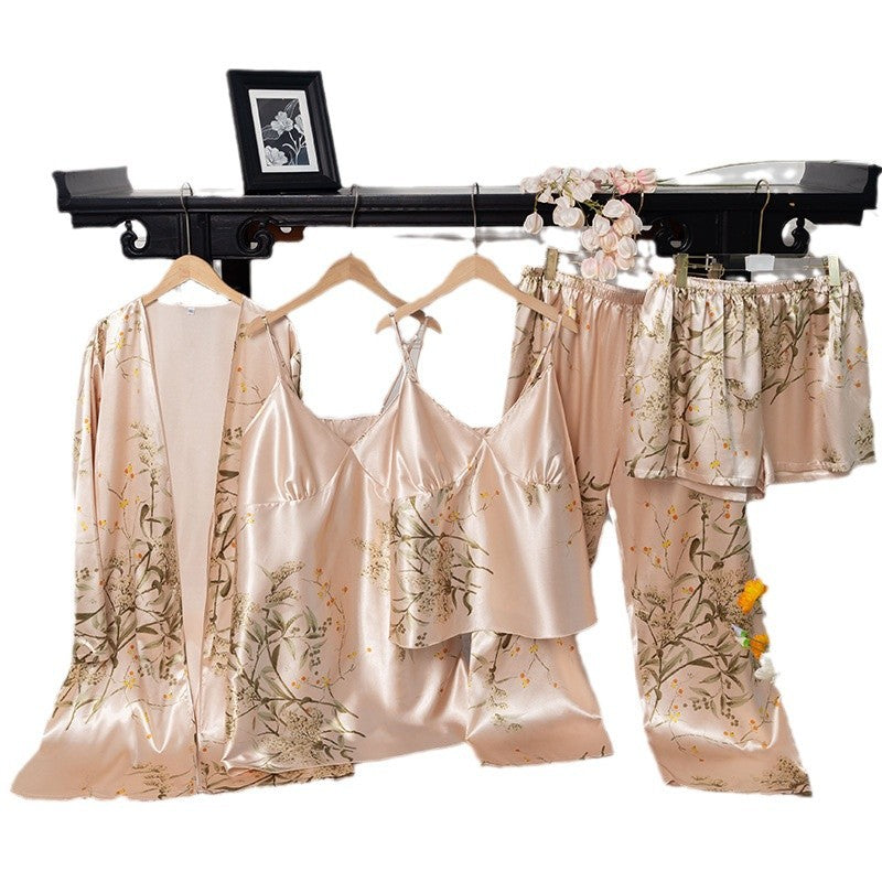 Large-Size 5-Piece Pajama Set For Women