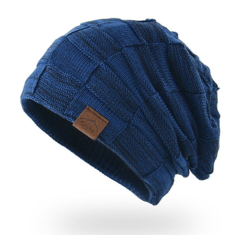 Fleece Mixed Color Versatile Knitted Hat For Warmth