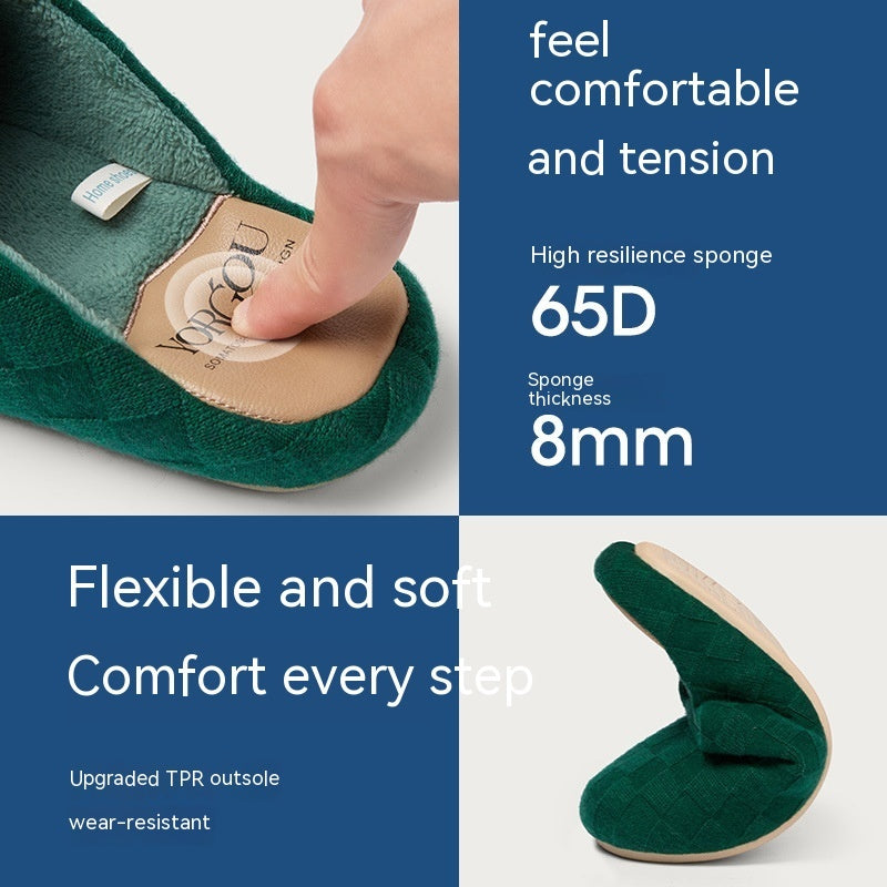 Coral Fleece Thermal Base Cotton Slippers