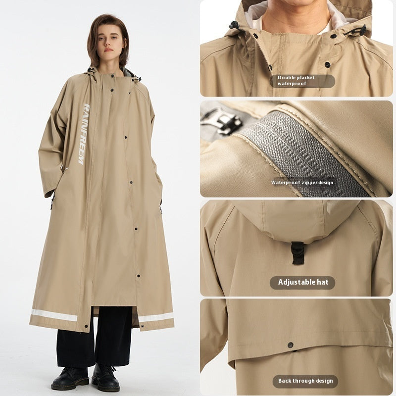 Electric Bike Raincoat Long Full Body Rain-proof One-piece Raincoat Battery Car