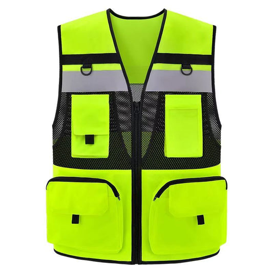 Multifunctional Reflective Traffic Breathable Vest Construction Duty Security Patrol Protective Clothing