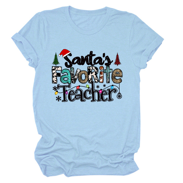 European And American Christmas Vintage Short Sleeve