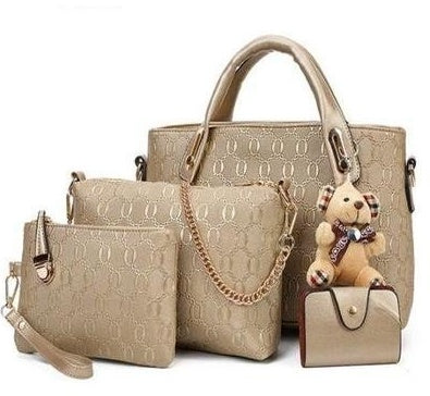 new Korean fashion handbags embossed four piece ladies bag shoulder diagonal handbag
