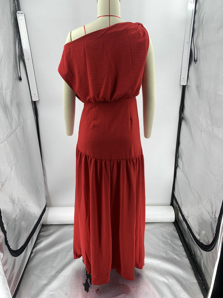Waistband Slit Floor Mop Dress For Women