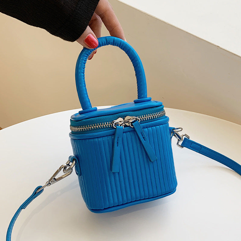 Textured Small Bag Female Hand Bag Western Style One-shoulder Diagonal Small Square Bag