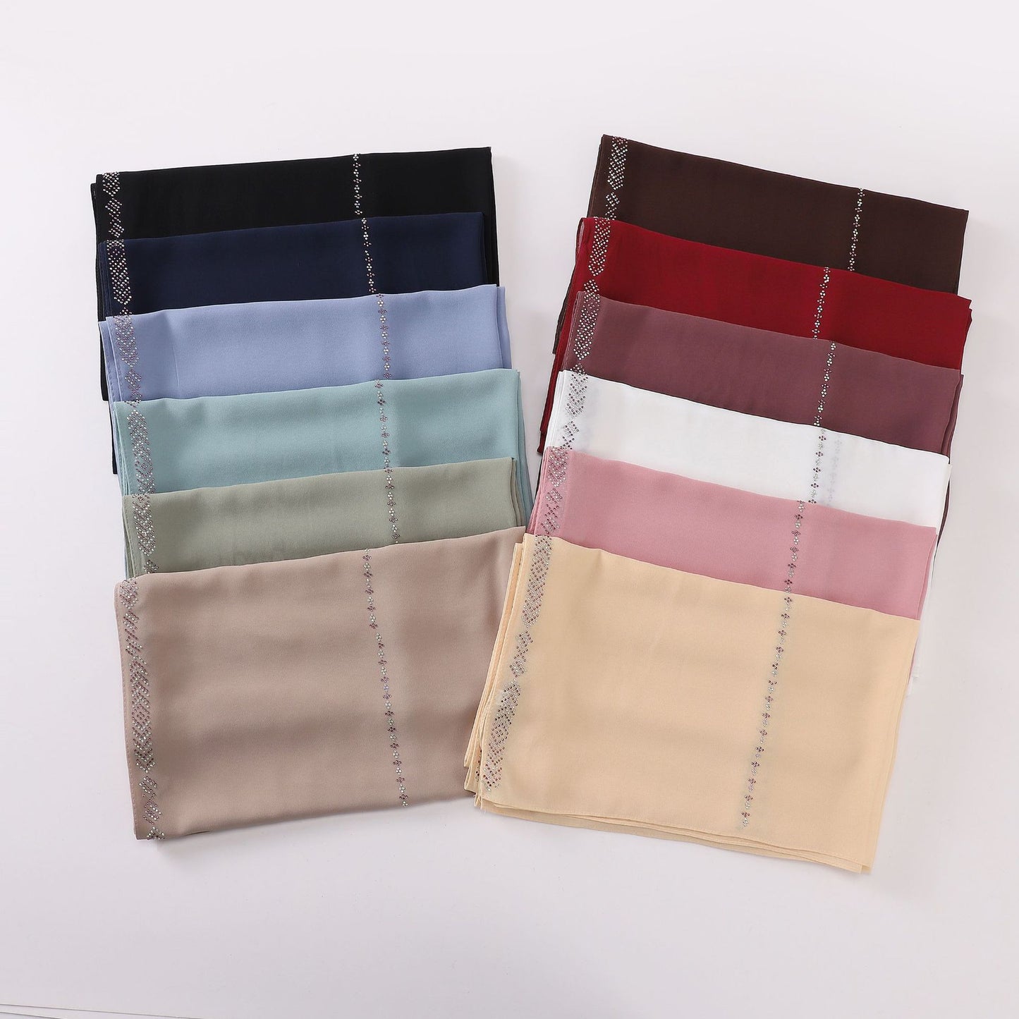 Women's Fashionable New Pearl Chiffon Scarf