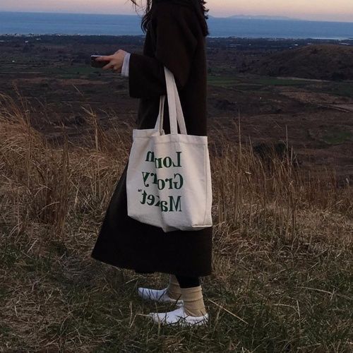 Spot Set Simple Literary Canvas Bag
