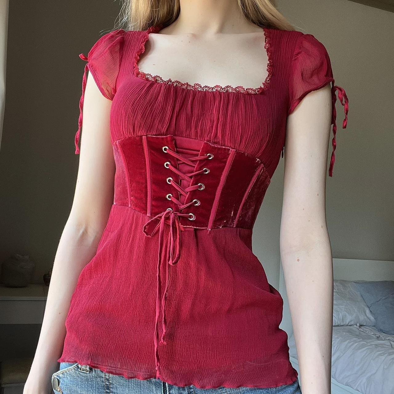 Women's French Lace Square Collar Top T-shirt