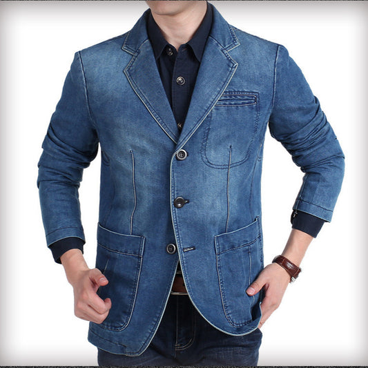 Casual Loose Large Size Youth Denim Suit Jacket