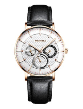 Three-eye Six-hand Multi-function Steel Strap Watch