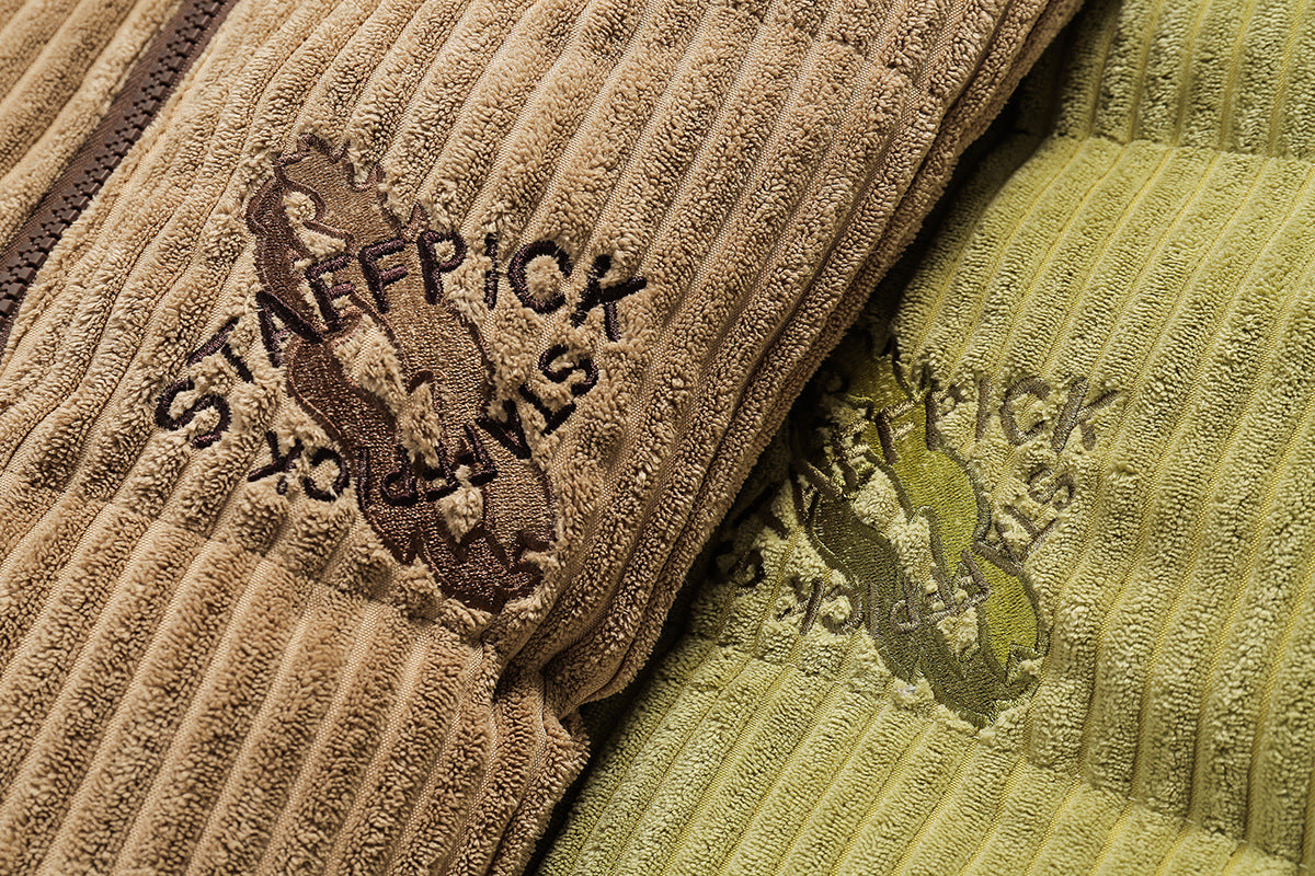 Winter Coral Fleece Drawstring Cotton-padded Coat