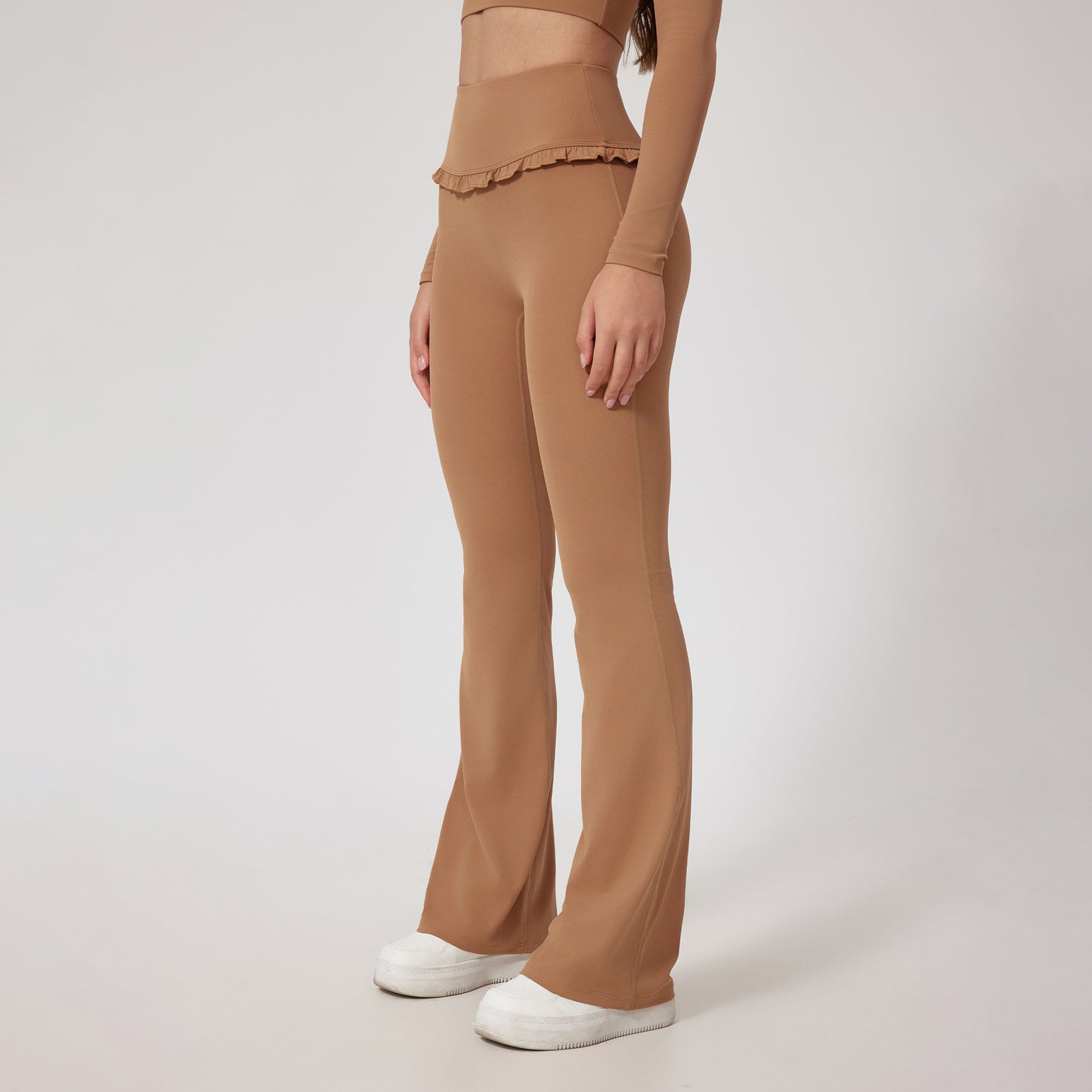 High-waisted Hip-lifting Lace Nude Yoga Casual Trousers