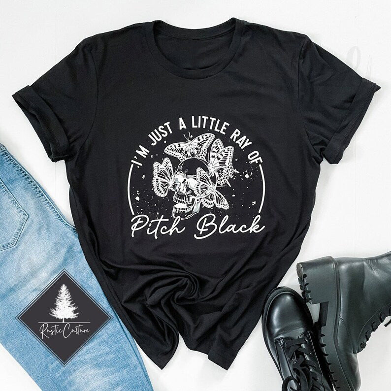 I'm Just A Little Ray Of Pitch Black Summer New Men's And Women's Same Style Short Sleeve
