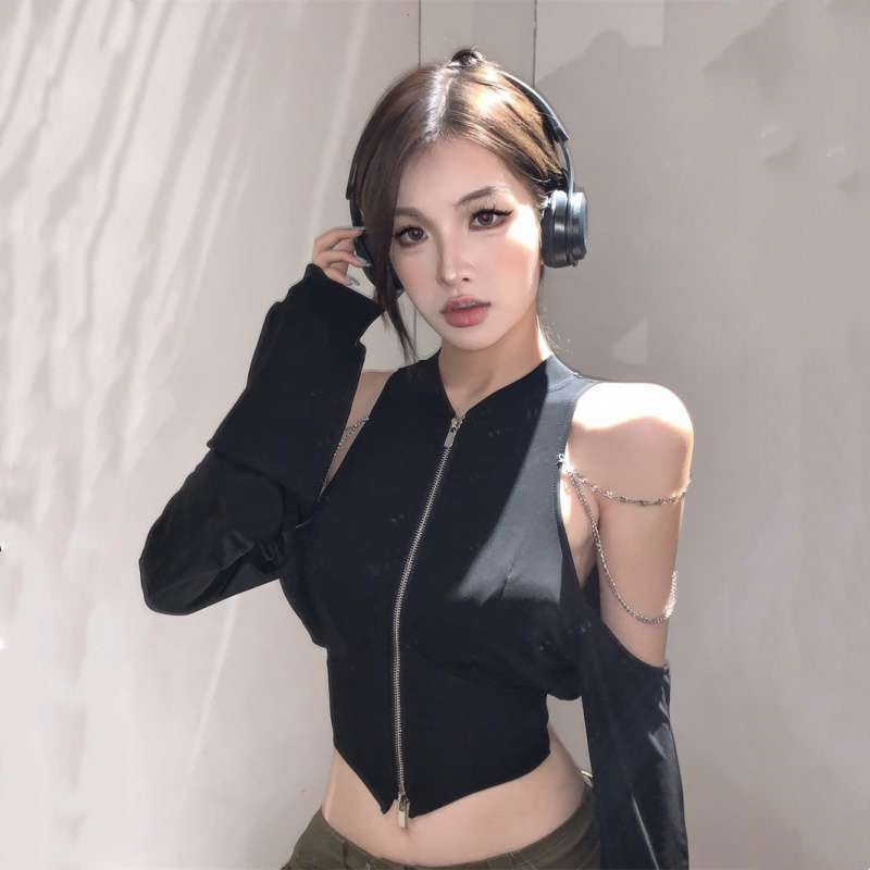 Black I-shaped Knitted Camisole For Women
