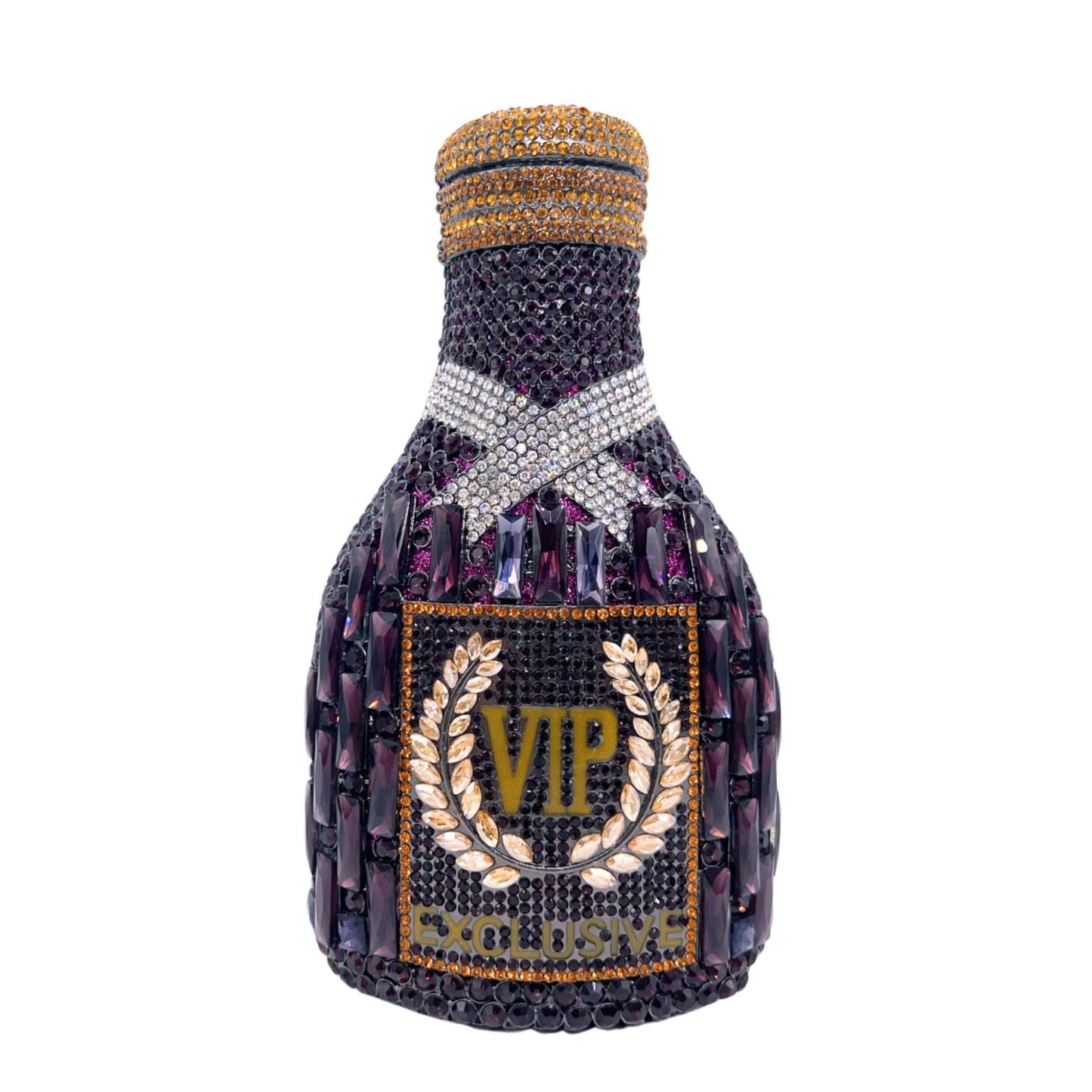 Champagne Bottle Diamond Hand Holding Dinner Bag