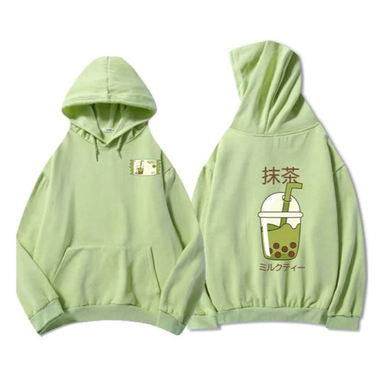 Match Boba Milk Tea Duplex Printing Soft Hoodie