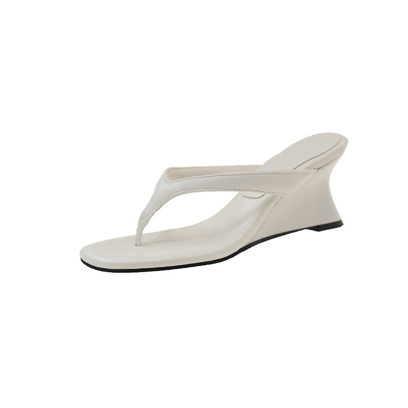 French Style Flip-Flops Fairy Shoes Summer Outdoor Wear Simple Flip-flops High Heel Sandals