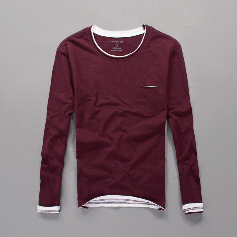 Japanese Style Men's Clothing Long Sleeve Cotton