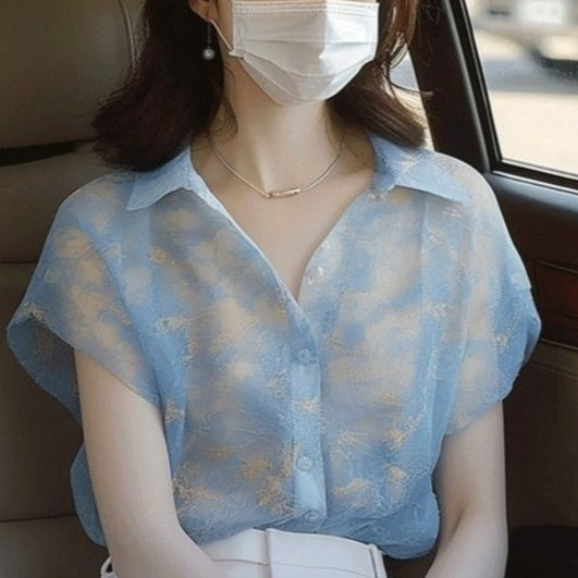 Women's Printed Short Sleeve Shirt