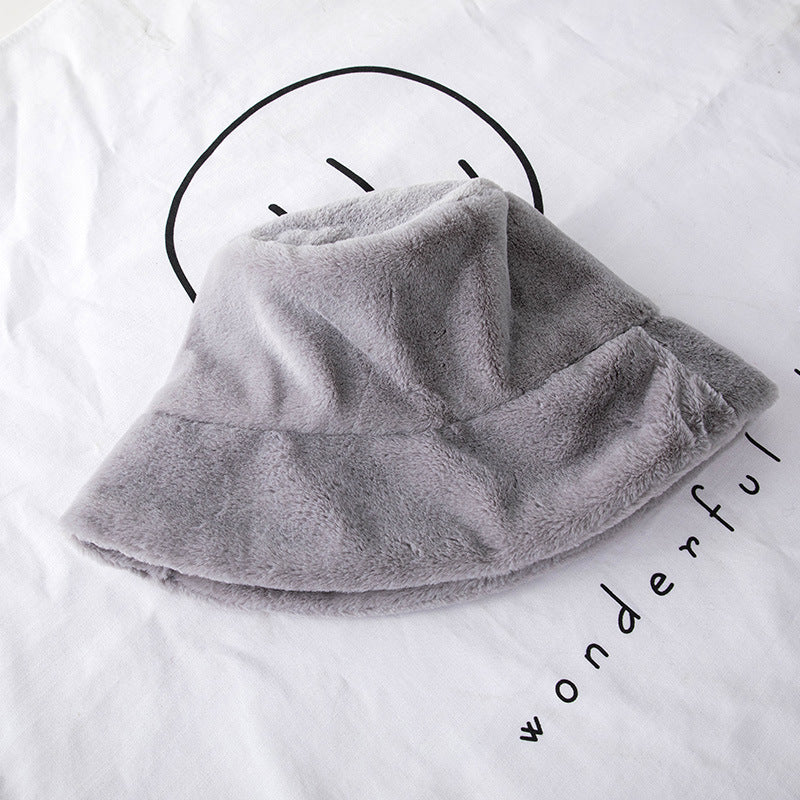 Leopard Print Hat Female Rabbit Fur Plush Warm Thickened Basin