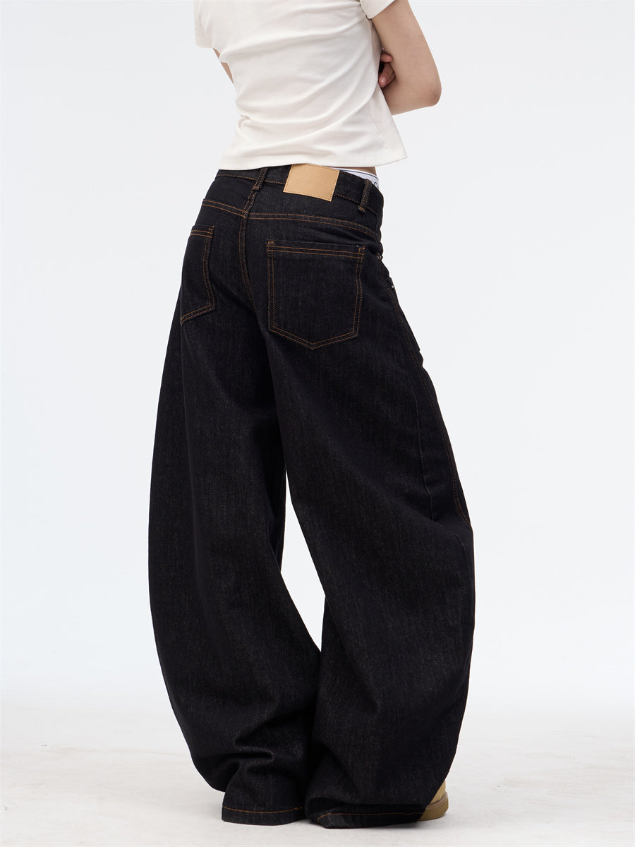 American High Street Inside-out Wear Pocket Embroidered Jeans
