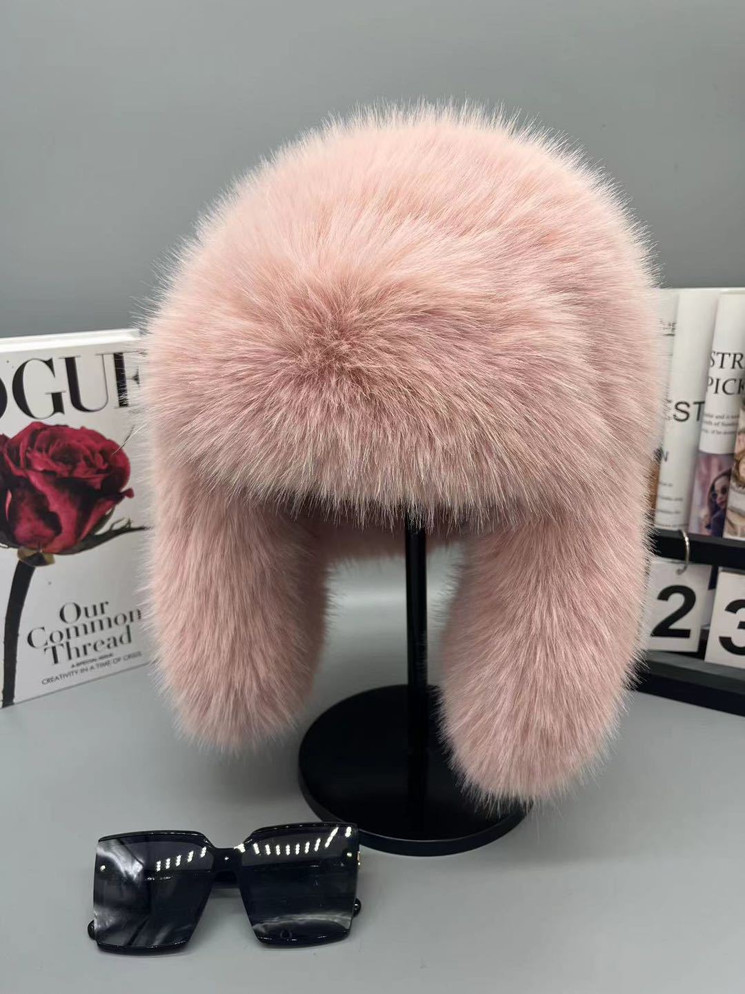 New Autumn And Winter Plush Imitation Fox Fur Hat