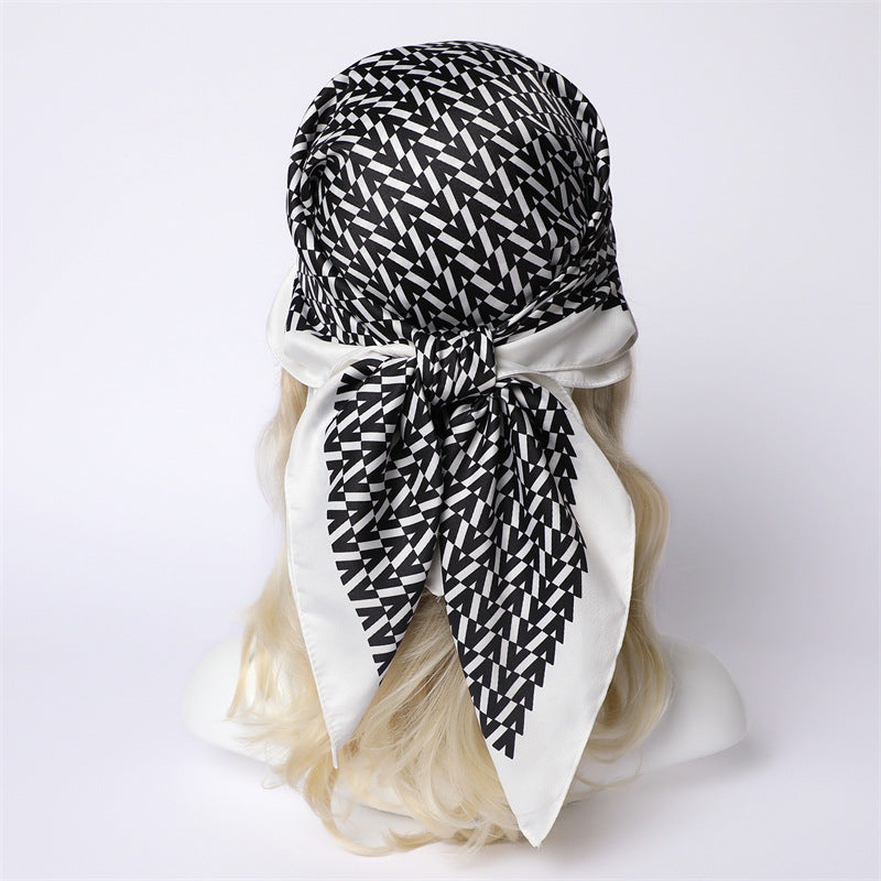 Womens Floral Color-Block Sun-Protective ShawlHijab
