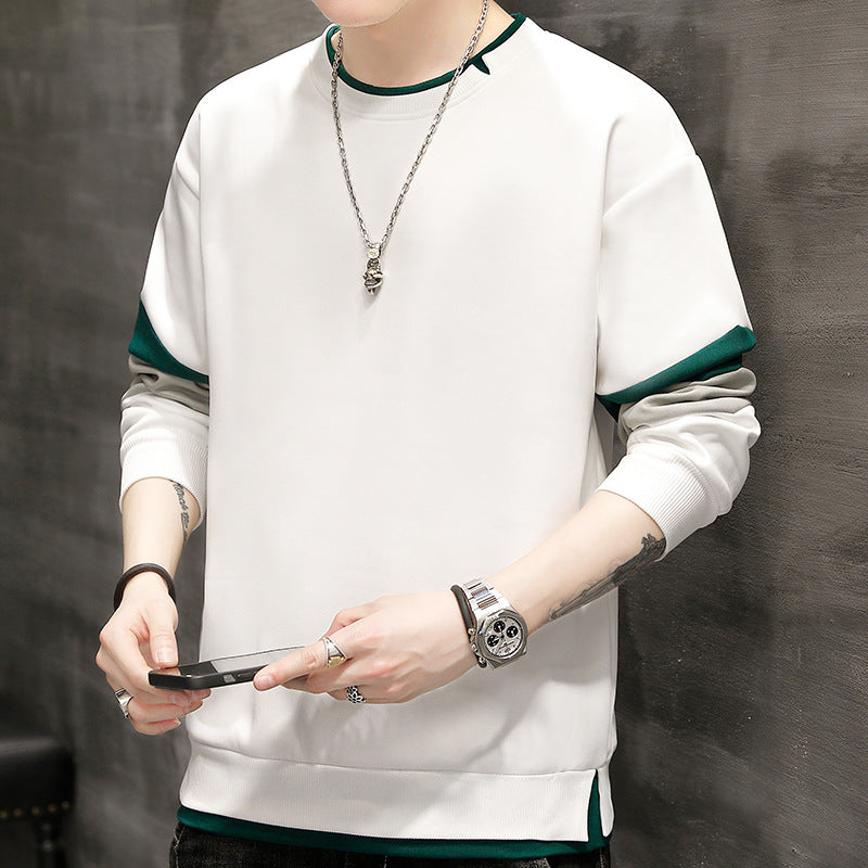 Men's Plush Sweater Casual Fashion Versatile Long Sleeve