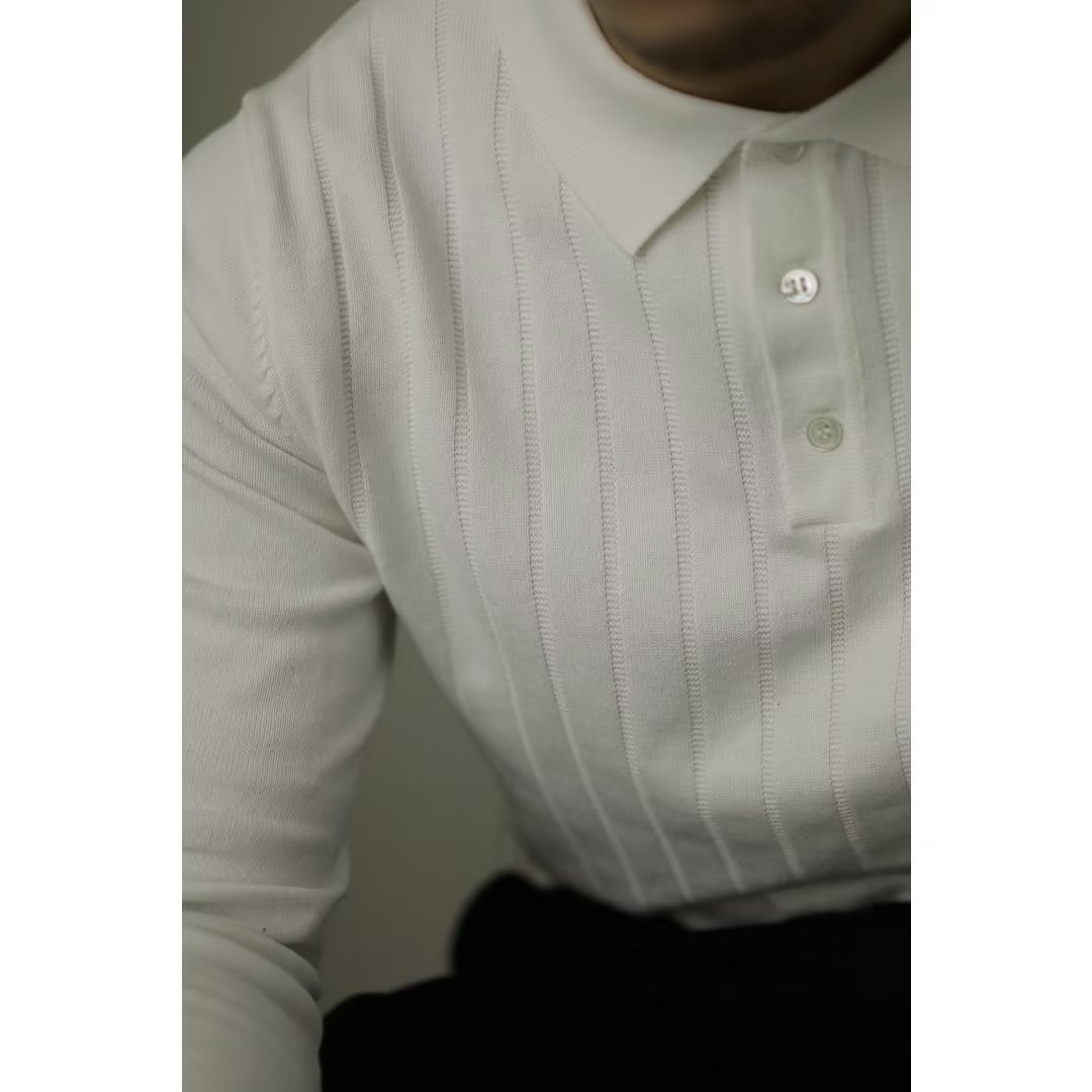 Lapel Long Sleeve Polo Shirt Casual Sweater