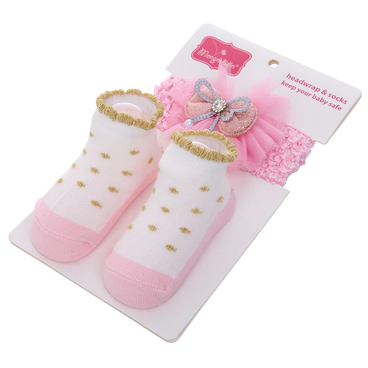 New Polka Dot Three-dimensional Hair Ball Flip Up Children's Socks