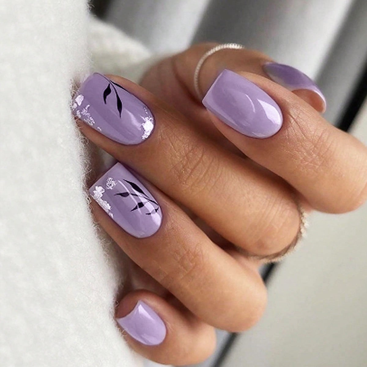 Women's European, American And French Style Pieces Fake Nail Patch