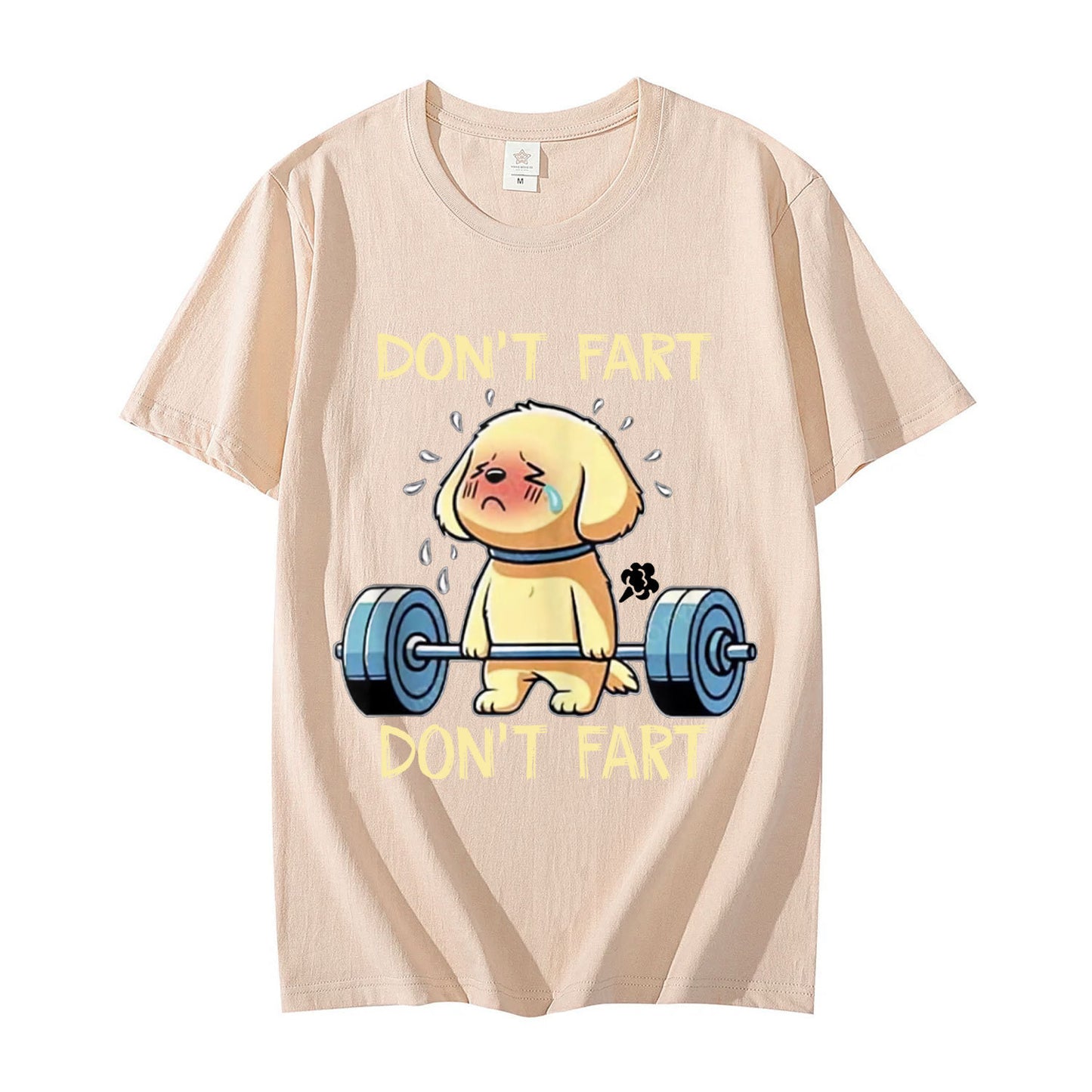No Fart Funny Weightlifting Dog Pattern T-shirt Premium