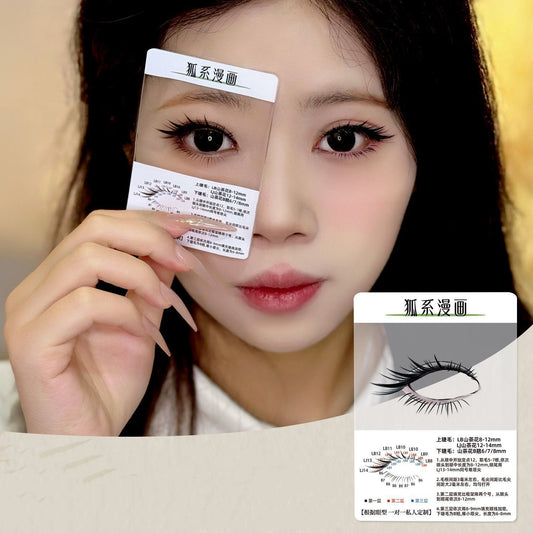 Eyelash Try-on Cards In Cartoon Styles A Variety Of Eyelash Tools