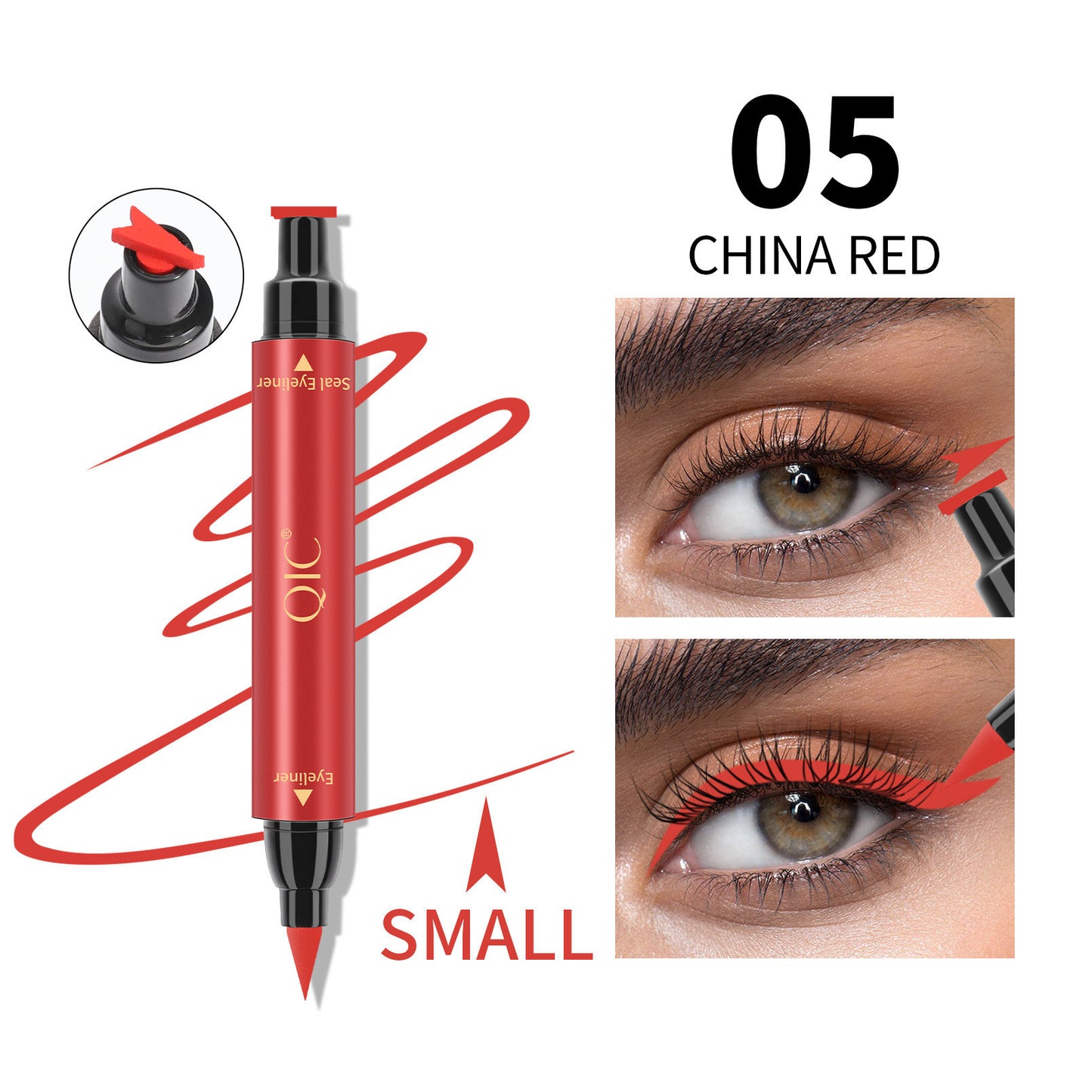 Color Double-headed Seal Eyeliner Waterproof And Sweat-proof