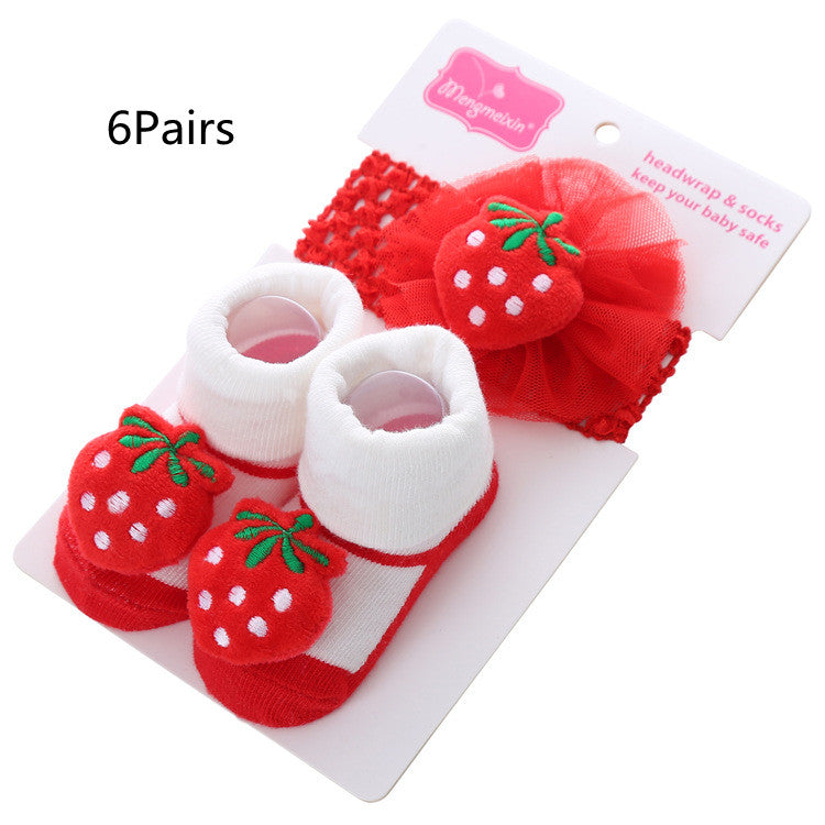 New Polka Dot Three-dimensional Hair Ball Flip Up Children's Socks