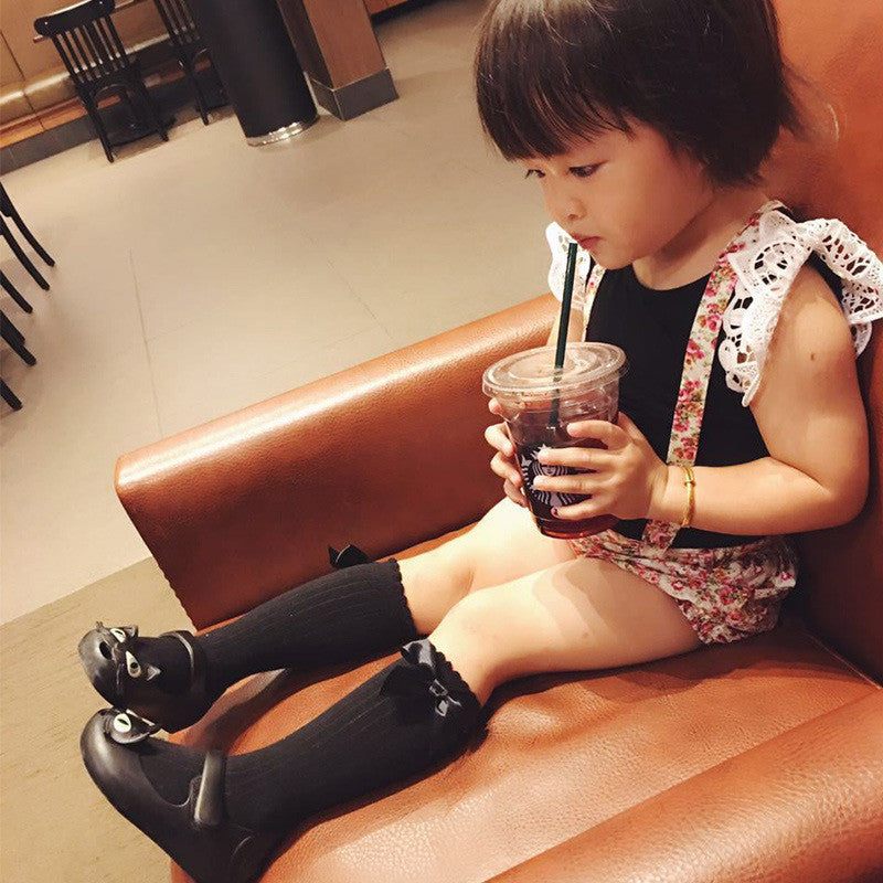 Koreansk stil børnesokker, boblemundet baby mid-tube sokker