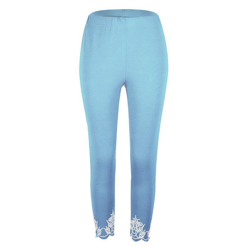 Slim Slimming Printed Cropped Trousers
