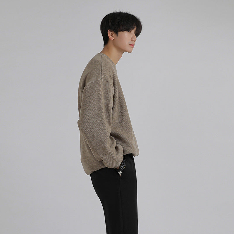 Hoodie Men's Crew Neck Pullover Sweater On Sweater Clothes