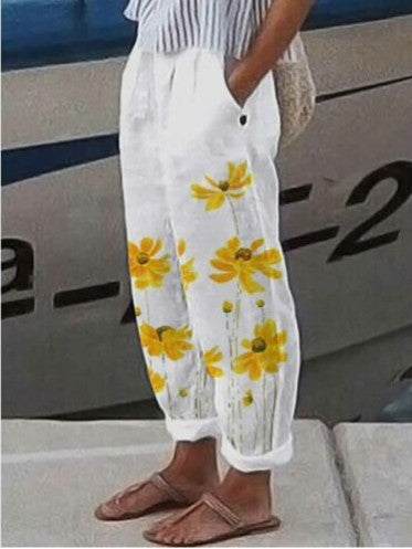 No Belt Loose Wide-leg Pants