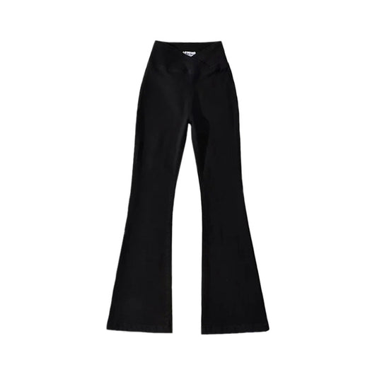 Waist Irregular Denim Bootleg Pants Women