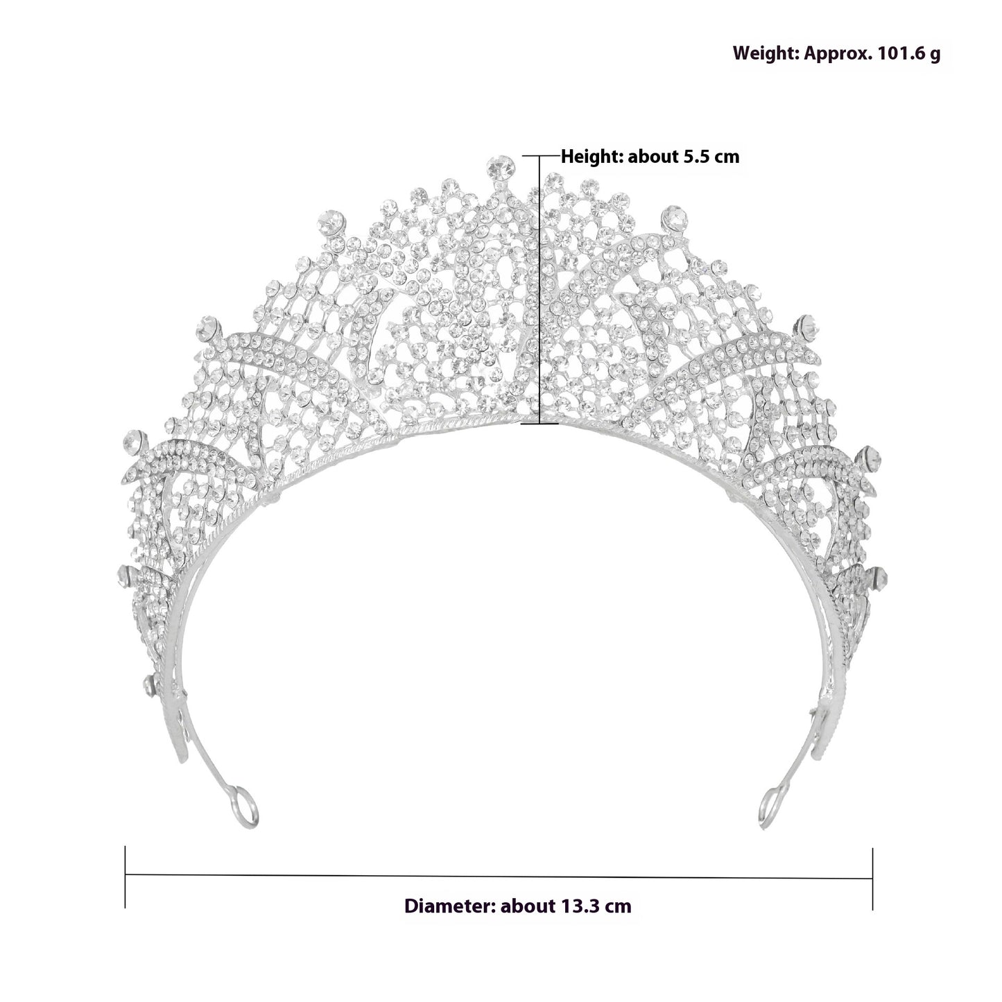 European And American Zircon Full Diamond Alloy Crown Headband