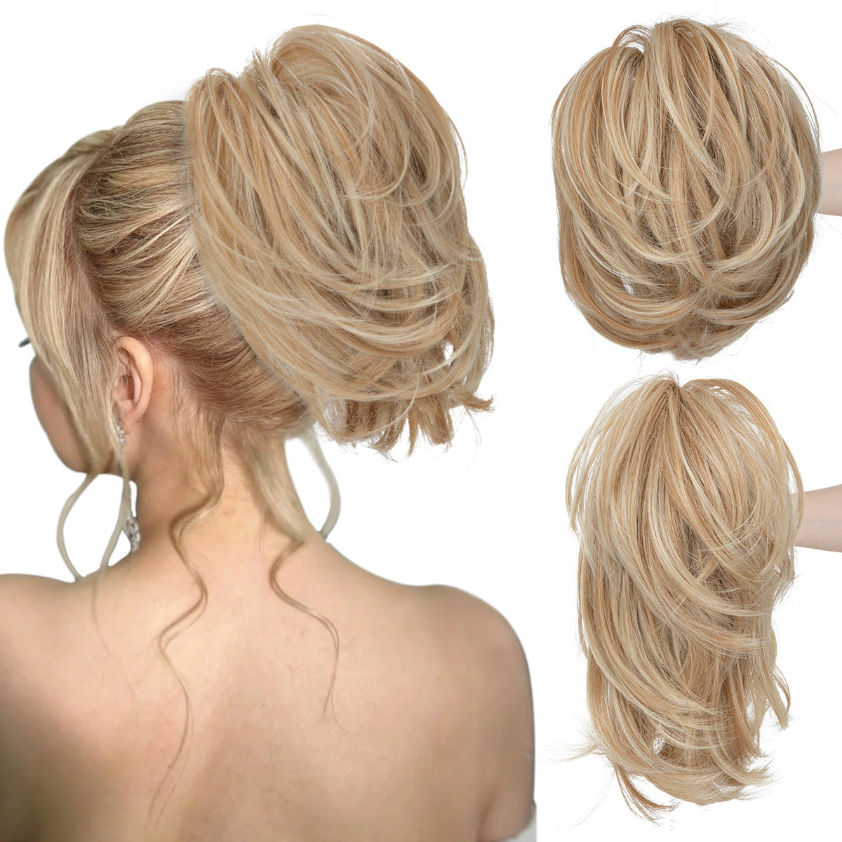 Wig Female Ponytail Short Grip Curly Hair
