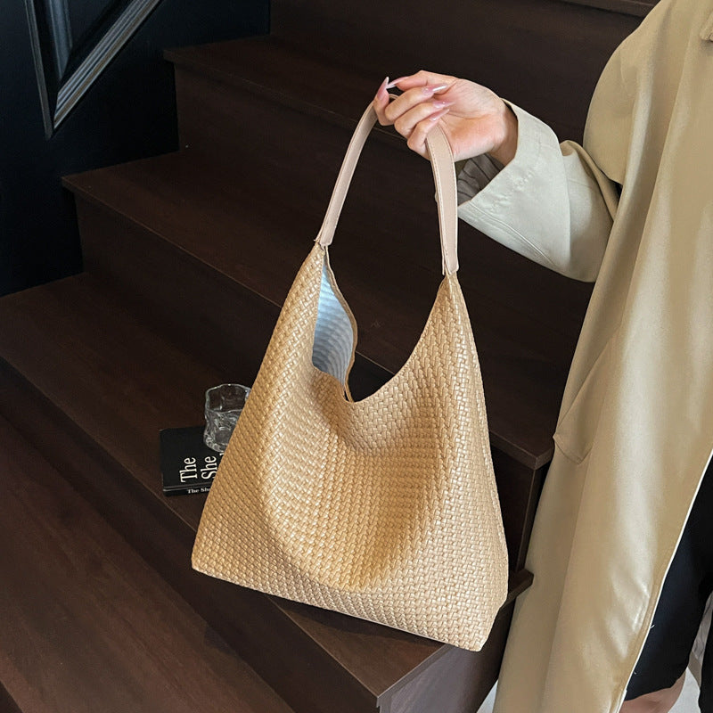 Retro High-grade Women's Woven Tote Bag