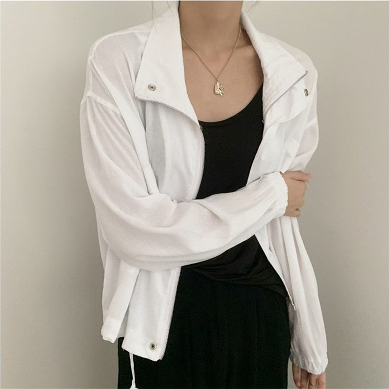 Utility Stand Collar Large Pocket Oversized Jacket Top