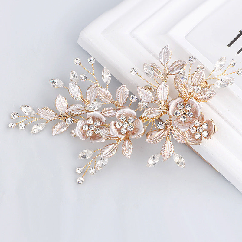Bridal Hairpin Wedding Alloy Jewelry Headdress Fashion Rhinestones
